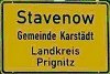 Ortsschild Stavenow town sign